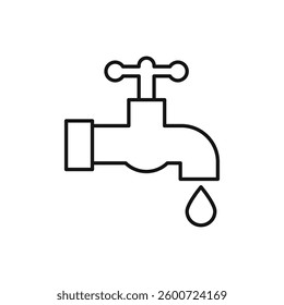 Faucet drip icon isolated. simple vector icon on white background