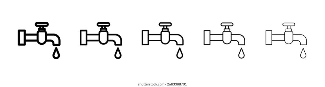 Ilustración de Arte vectorial de icono de goteo del grifo