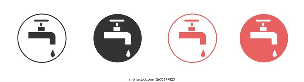 Faucet drip icon vector design template simple and clean style