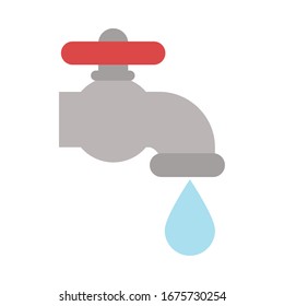 faucet dripping on white background vector illustration design