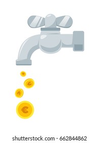 faucet drop euro coins
