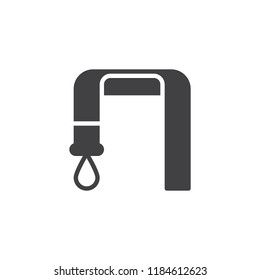 Faucet with drop vector icon. filled flat sign for mobile concept and web design. Water tap simple solid icon. Symbol, logo illustration. Pixel perfect vector graphics