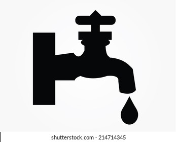 faucet and drop vector,water vector