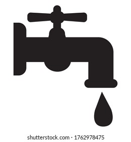 Faucet with a drop of water