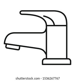 Faucet equipment icon. Outline faucet equipment vector icon for web design isolated on white background