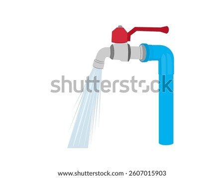The faucet in the farmer's garden is leaking.