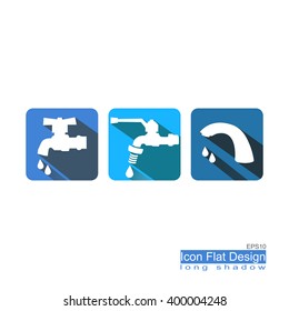 faucet flat icon vector