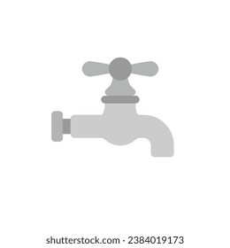Faucet Flat icon vector illustration. Editable stroke
