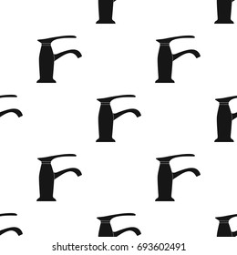 Faucet icon in black style isolated on white background. Water filtration system symbol stock vector illustration.