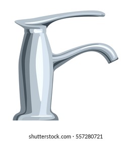 Faucet icon in cartoon style isolated on white background. Water filtration system symbol stock vector illustration.