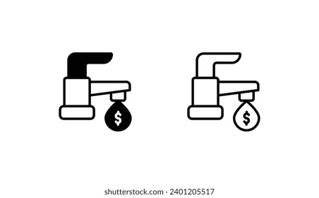 Diseño de icono de grifo con ilustración de fondo blanco