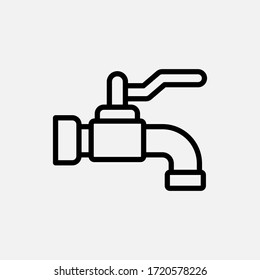 Faucet icon designed in a line style