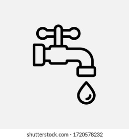 Faucet icon designed in a line style