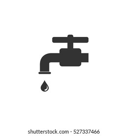 Faucet icon flat. Illustration isolated vector sign symbol