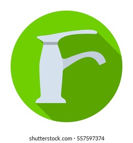 Faucet icon in flat style isolated on white background. Water filtration system symbol stock vector illustration.