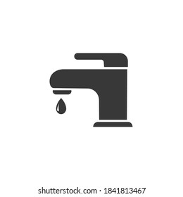 Faucet icon flat style. Vector illustration