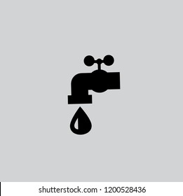 faucet icon, isolated. Flat design.