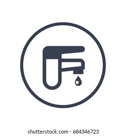 Faucet icon isolated on white