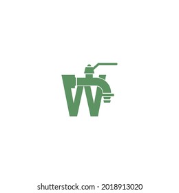 Icono de grifo con letra W patrón vectorial de diseño de logotipo