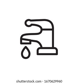 faucet icon line art design