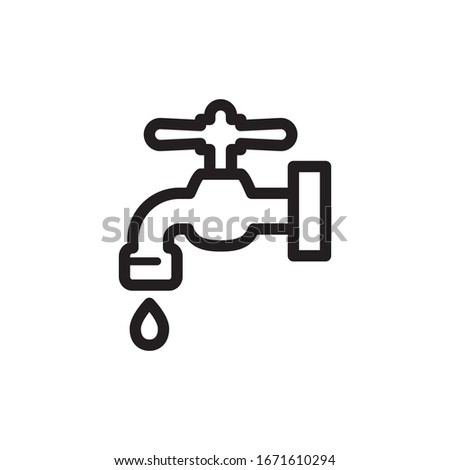 faucet icon line art design