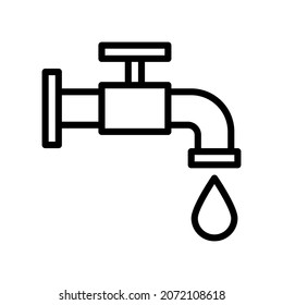 Faucet Icon, Line style icon vector illustration, Suitable for website, mobile app, print, presentation, infographic and any other project.