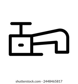 Wasserhahn-Symbol oder Logo isolierte Zeichen-Symbol-Vektorillustration - Hochwertige schwarze Stil Vektor-Symbole
