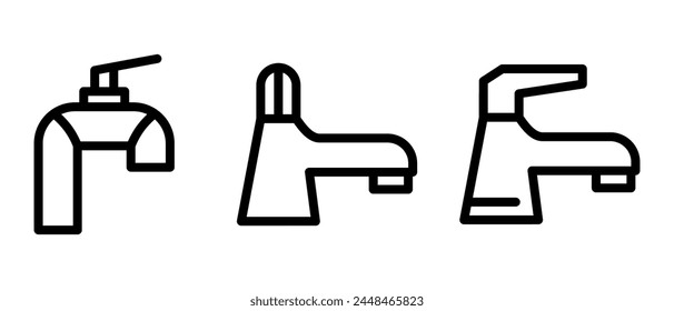 faucet icon or logo isolated sign symbol vector illustration - high quality black style vector icons
