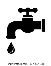 faucet icon on white background