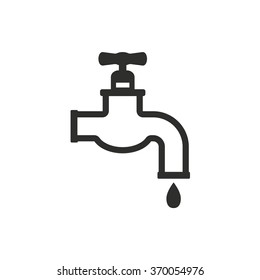 Faucet  icon  on white background. Vector illustration.