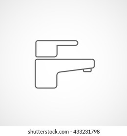 Faucet Icon On White Background