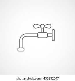 Faucet Icon On White Background
