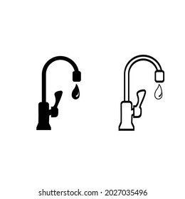  icono de grifo, icono de guardar agua, vector, ilustración de símbolo