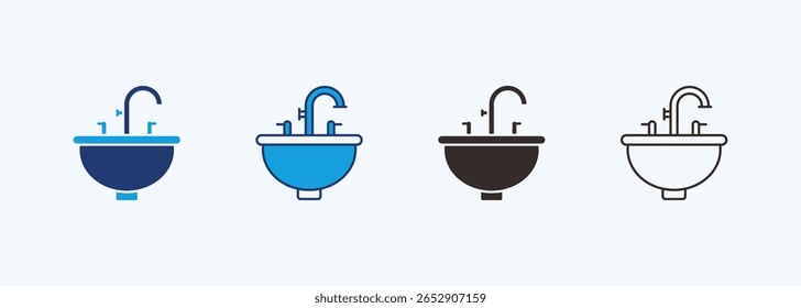 Conjunto de iconos de grifo Colección de estilo múltiple
