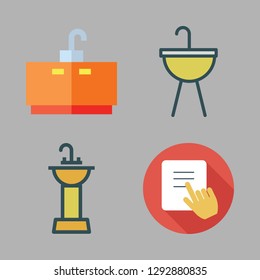faucet icon set. vector set about sink and tap icons set.