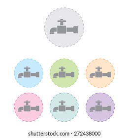 faucet icon set. vector illustration