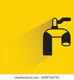faucet icon with shadow on yellow background