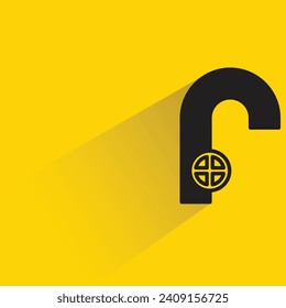 faucet icon with shadow on yellow background