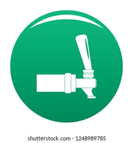 Faucet icon. Simple illustration of faucet vector icon for any design green