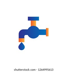 faucet icon with simple modern style and flat gradient concept design vector eps 10 