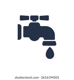 Faucet icon. Solid glyph series icon