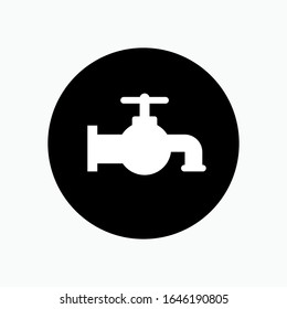 Faucet Icon. Tap, Fountain Illustration As A Simple Vector Sign & Trendy Symbol in Glyph Style for Design and Websites, Presentation or Apps Elements.