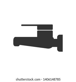 Faucet Icon. Tap, Outlet Illustration As A Simple Vector Sign & Trendy Symbol in Glyph Style for Design and Websites, Presentation or Application.