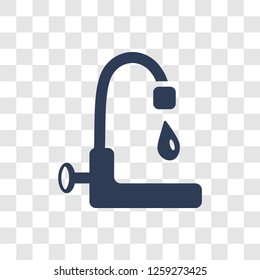 Faucet icon. Trendy Faucet logo concept on transparent background from cleaning collection