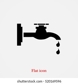 Faucet icon, vector best flat icon EPS