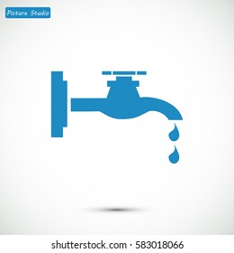 Faucet icon, vector best flat icon EPS