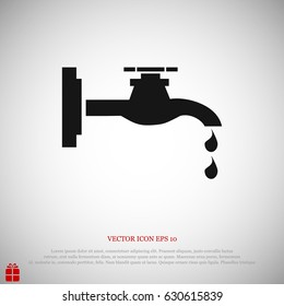 Faucet icon, vector best flat icon EPS