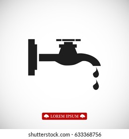 Faucet icon, vector best flat icon EPS