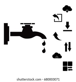 Faucet icon, vector best flat icon EPS