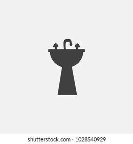 faucet icon vector illustration. bathroom icon vector.